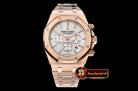 Audemars Piguet Royal Oak Chronograph 26331ST RG/RG F.Wht OMF A7750