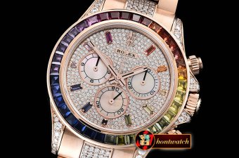 Rolex Daytona 116595 RBOW RG/RG Diams BP A7750 4130 Mod