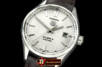 TAG0262E - Carrera Calibre 5 Automatic SS/LE White A-2824