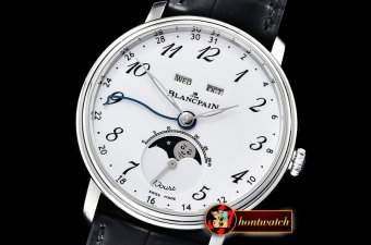 Blancpain Villeret Complications SS/LE Wht/Num OMF Miyota 9015