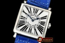 Franck Muller Master Sq 6002 Midsize SS/LE Blue White GF - Swiss Qtz