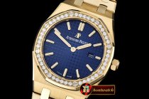 Audemars Piguet Royal Oak Ladies 33mm YG/YG Blue JF Swiss ETA Qu