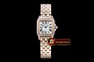 Cartier Santos Demoiselle Ladies Diams RG/RG Wht Swiss Quartz