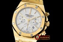AP0358A - Royal Oak Chronograph Ref 26320 YG/YG White A-7750
