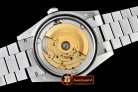 Rolex DayDate 40mm Flt SS/SS Pearl Wht Roman BP Swiss 2836