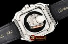 Cartier Santos De Cartier 2018 Ladies SS/LE (Blk)Wht Swiss Qtz