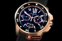 CAR0327D - Calibre de Cartier D-Chrono RG/RU Black OS20
