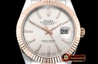 Rolex Datejust DJ2 41mm Oyt Flt RG/SS Silv/Stk BP Asia 2813