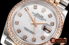 Rolex DateJust 36mm Jub Diam RG/SS Wht MOP/Dm BP A2813