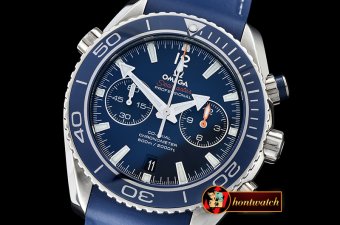 Replica Omega Planet Ocean 45mm Chrono TI/RU BP Blue A7750 Mod93