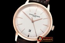 VACH. CONSTANTINE Patrimony Ref.85150 RG/LE White/Stick MKF Miyota 9015