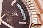 Replica Rolex DayDate 40mm RG/RG 18K Wrp Brown Stks BP Swiss 283