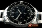 Replica Blancpain 50 Fathoms Chronograph SS/SS Black Asia 7750