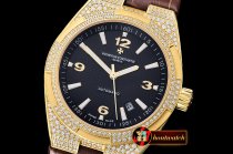 VACH. CONSTANTINE Overseas Ref.47074 YG/LE Black MY8215 Mod Cal5