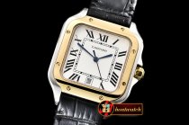 Cartier Santos De Cartier 2018 Ladies YG/SS/LE Wht Swiss Qtz