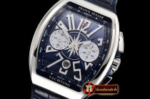 Franck Muller Vanguard Chronograph 44mm SS/LE/RU Blue Asia 7750