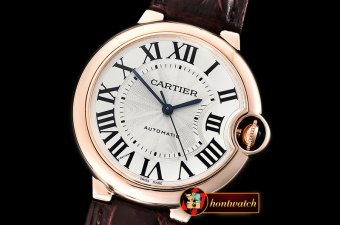 Cartier Balon Bleu Midsize Wrapped RG/LE White BP Swiss 2671