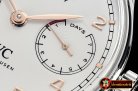 IWC Portugieser Annual Cal IW503502 SS/LE Wht/R ZF A52850