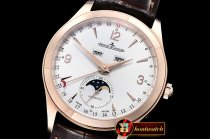 Jaeger Le Coultre Master Calendar Moonphase RG/LE White OMF MY9015 Mod