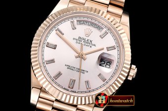 Rolex DayDate 40mm Flt RG/RG Rose Gold Baug. Diam BP A2836