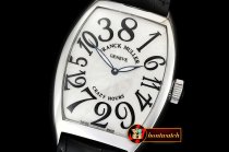 Franck Muller Crazy Hours Curvex Mens SS/LE White/Black Asia 21J Mod