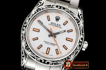 Rolex Milgauss 116400M Sp. Engrv SILV/SS White Asia 2836