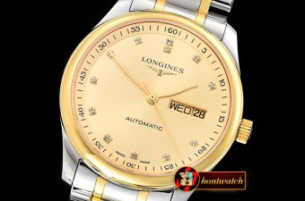 LON016A -Longines Master Collection DayDate YG/SS LGF Gold A2836
