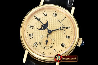 BRE080B - Classique MoonPhase Ref.3300 YG/LE Gold MY9015 Mod