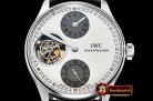 IWC Portugese Regulator Tourb IW544602 SS/LE Wht ZF Tourb