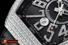 Franck Muller Vanguard Mens V45 Diams SS/LE/RU Black Diam ABF A2824