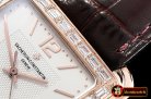 VACH. CONSTANTINE Toledo 1951 Bag. Diams RG/LE White/Stk/Num Miyota 9015