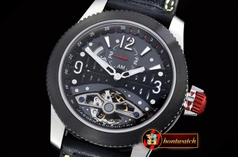JAEGER LE COULTRE AMVOX3 Tourbillon GMT SS/LE Black/Yellow Asia