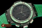 HUB0323G - Big Bang Pearl/ Sq Green Ruby All Black A-7750