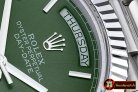 Replica Rolex DayDate 40mm SS/SS Green Roman Flut BP A2836 Mod32