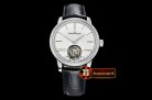Jaeger Le Coultre Master Grande Trad. Tourb. Cylindrique SS/LE Wht Tourb