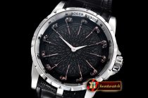 Roger Dubuis Knights of the Round Table II SS/LE Blk ZF Miyota 9015