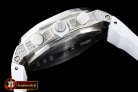 AP0368C - Royal Oak Ladies Chrono SS/RU Wht Num Diam Bez VK64