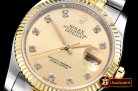 Rolex DJ 36mm Oyst Flt YG/SS (Wrap) Gold Diams BP A3135 Mod