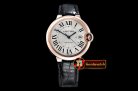 Cartier Balon Bleu Mens 42mm Wrapped RG/LE2 White BP Swiss 2824
