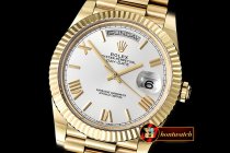 RDD0196A - DayDate 228206 YG/YG White Roman BP Swiss 2836