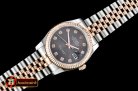 Rolex DateJust Jub Flt RG/SS Dark Grey Diam BP A3135 Mod