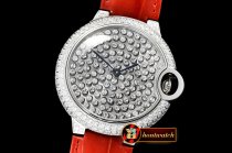 Cartier Balon Bleu De Serti Vibrant 36mm SS/LE Diam Swiss Qtz