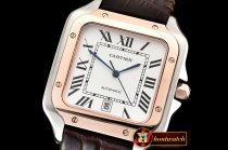 Cartier Santos De Cartier 2018 Mens RG/SS/LE (Bwn) Wht Miyota