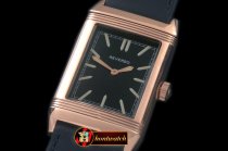 JL078E - Reverso Classique RG/LE Black Stk Jap Qtz