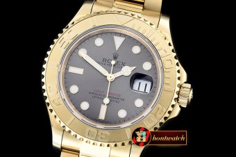 Replica Rolex YachtMaster Mens YG/YG Grey BP Asia 2836 Mod3135
