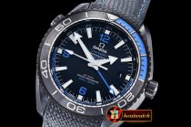 Omega Planet Ocean Deep Black CER/RU Blue BP A2836 Mod