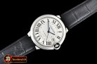 Cartier Balon Bleu Mens 42mm SS/LE White JF MY9015 Mod