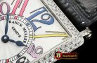 Franck Muller Long Island Ld 952QZ DIAM/SS/LE (Blk) Wht GF Swiss Qtz