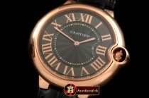 CAR0332A - Ballon De Cartier Mid RG/LE Black Roman Miyota