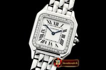 Cartier Panthere Secrete De Ladies Diam SS/SS Wht GF Swiss Qtz